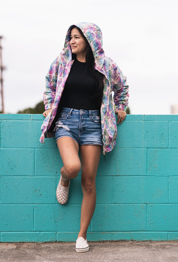 ADULT Rain Jacket- Jana Lam Sea Flower